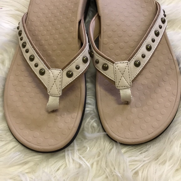 Vionic Leather Studded Thong Sandals - Vanessa - Picture 14 of 14